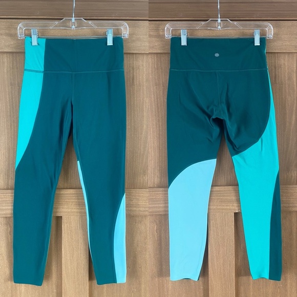 Athleta Elation Asym 7/8” Colorblock Leggings - Picture 2 of 10